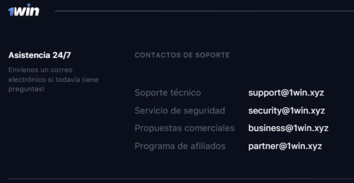 1win atención al cliente